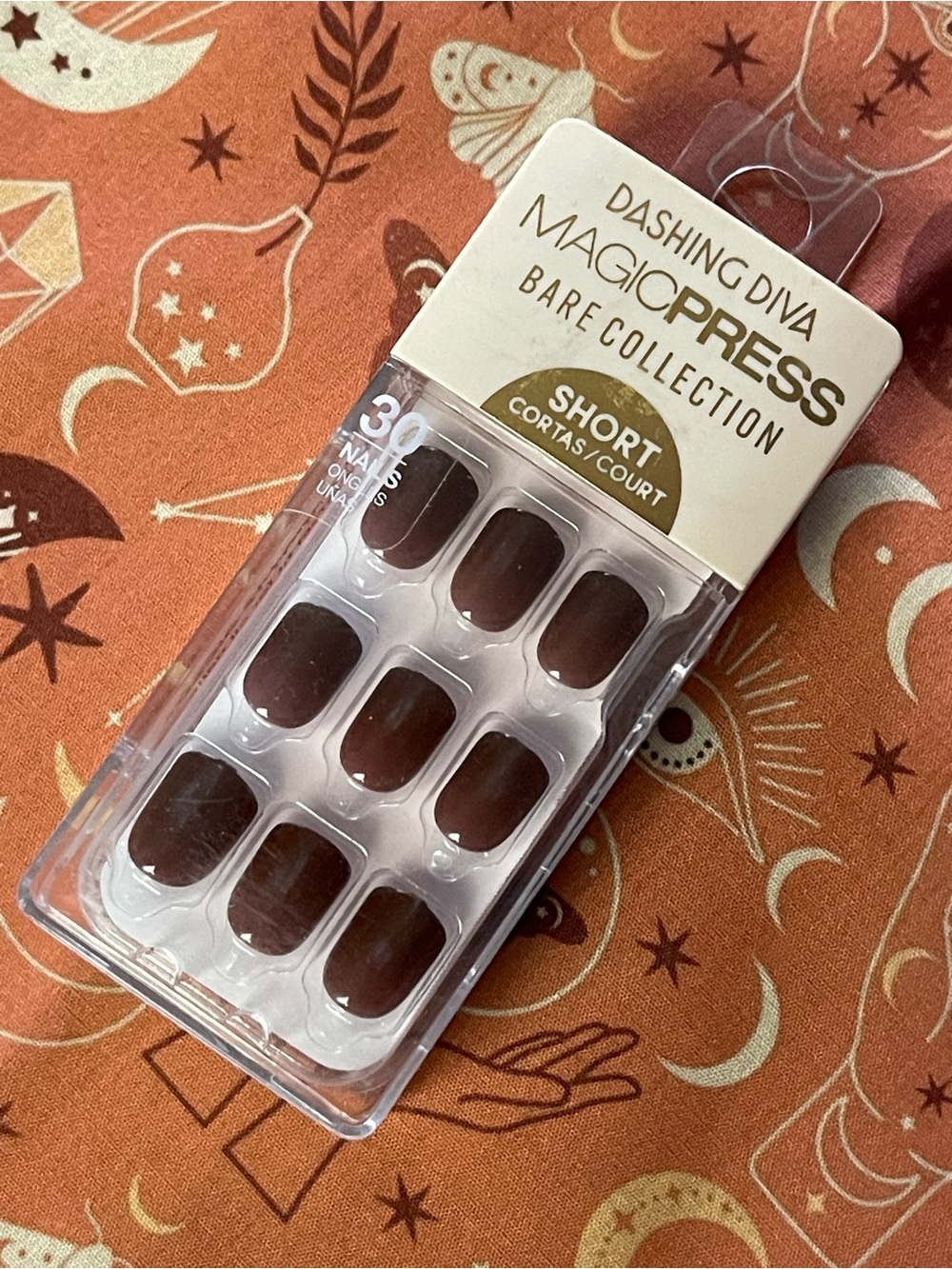 Dashing Diva MagicPress Bare Collection Short Press-On Nails - Brown (UNOPENED)